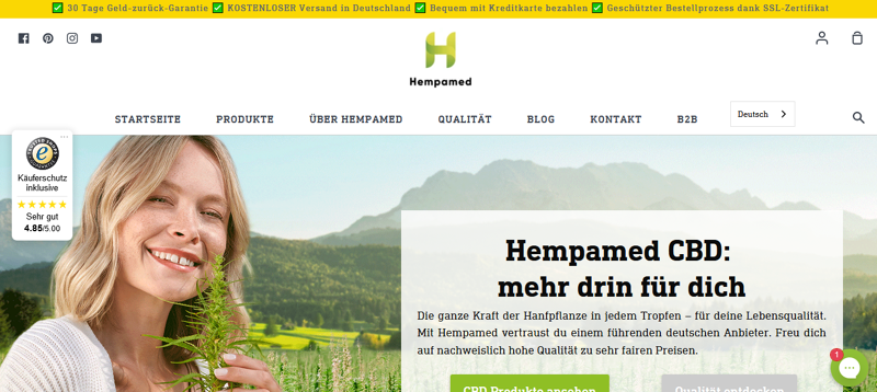 Der Hempamed Onlineshop